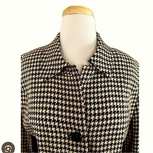 Chapter One Houndstooth Patterned Coat